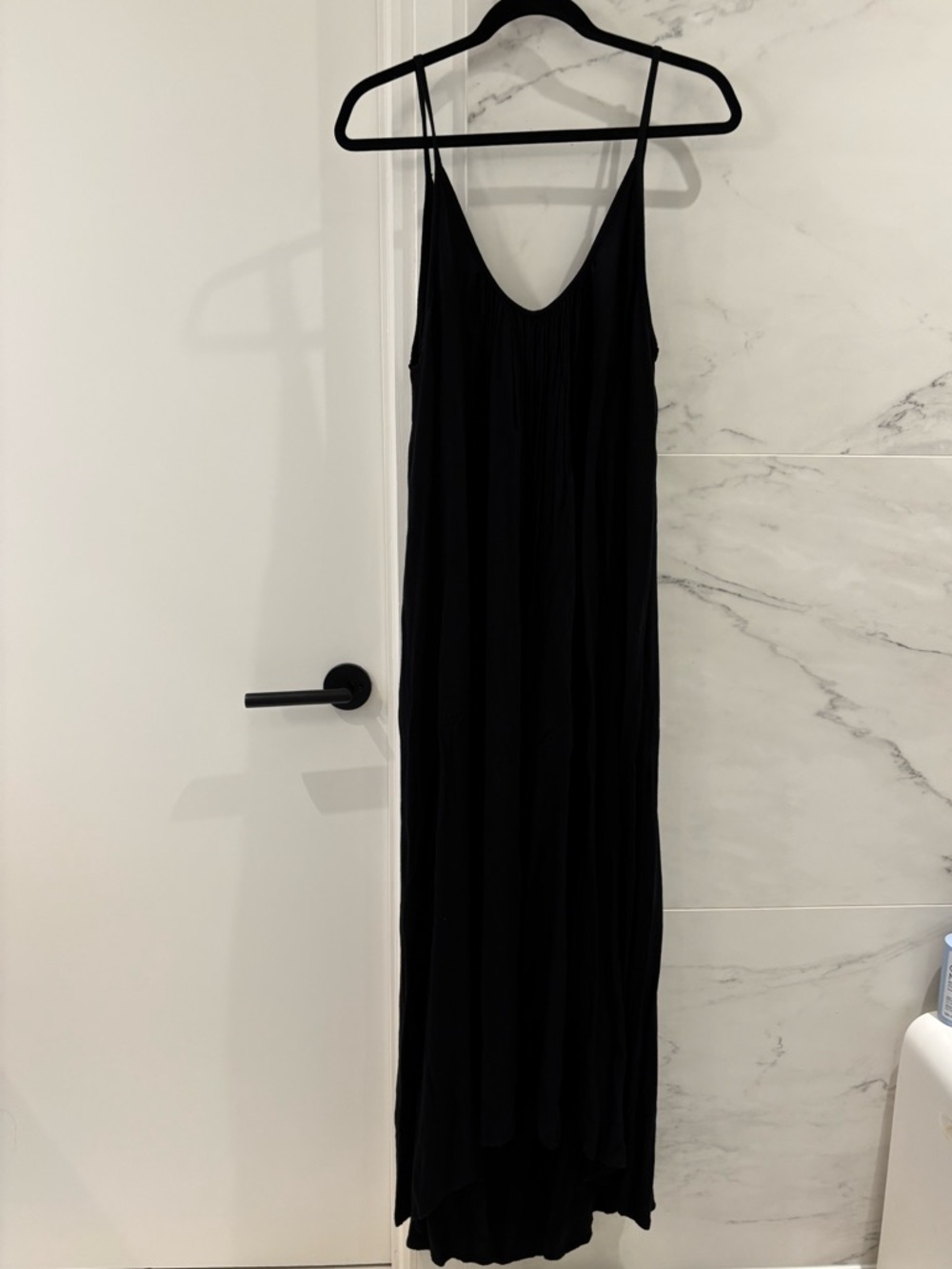 Black Maxi Dress with Spaghetti Straps - Mikoh